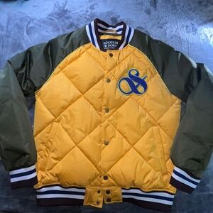 Scotch & Soda Men’s Yrachie Varsity Bomber Jacket-Medium